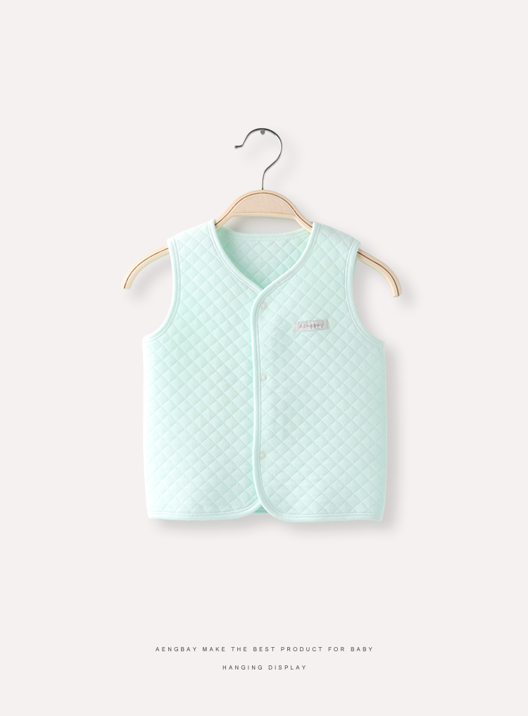 Ang Bay bé cotton hữu cơ vest mùa xuân và mùa thu mùa đông ấm áp bé vest cotton sơ sinh con vest