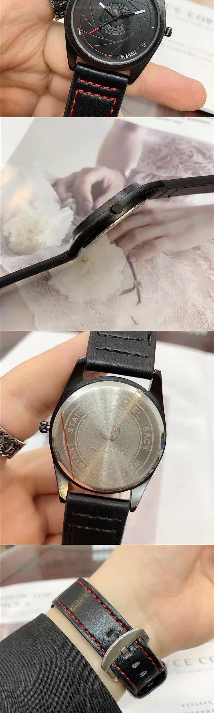 Ceinture personnalisée pour hommes, technologie noire, belle montre à Quartz étanche, Style Simple_voghion.com