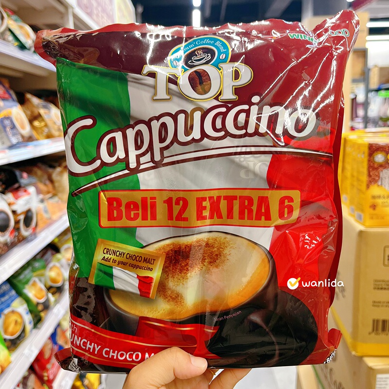 Hong Kong Buys Indonesian Imported Cappuccino Coffee Top Instant Three-In-One Coffee Powder Drink 25g*18 Small Bags