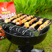 Stainless Steel Barbecue Sign Goat Meat String Grilled Skewer Roast FLAT IRON FOLDING BAKING NEEDLE HOME ACCESSORIES TOOL