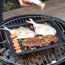 Norsong Garden Picnic Outdoor Barbecue Versatile Charcoal Fire Enamel Oven Rectangular Korean style not stained with frying pan