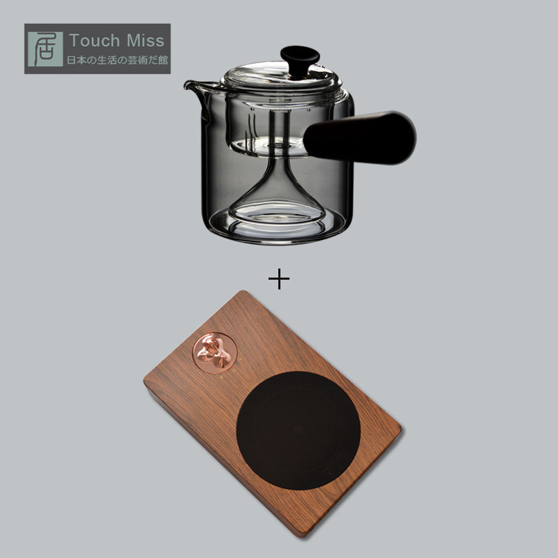 Touch Miss Heat Resistant High Temperature Resistant Glass Black Tea Steam Cooking Tea With Black Crystal Stove Steamed Tea Filter Tea Pot