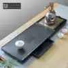 Touch Miss Natural whole block black gold stone tea tray Dry-brewed Kung Fu tea set Tea table Household water storage small drawer