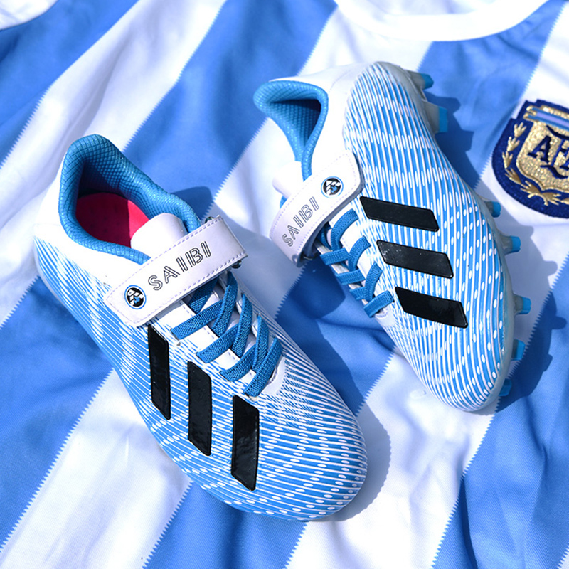 Children's professional football shoes men's broken nails tf sneakers boys middle and big girls primary school students summer Velcro training shoes