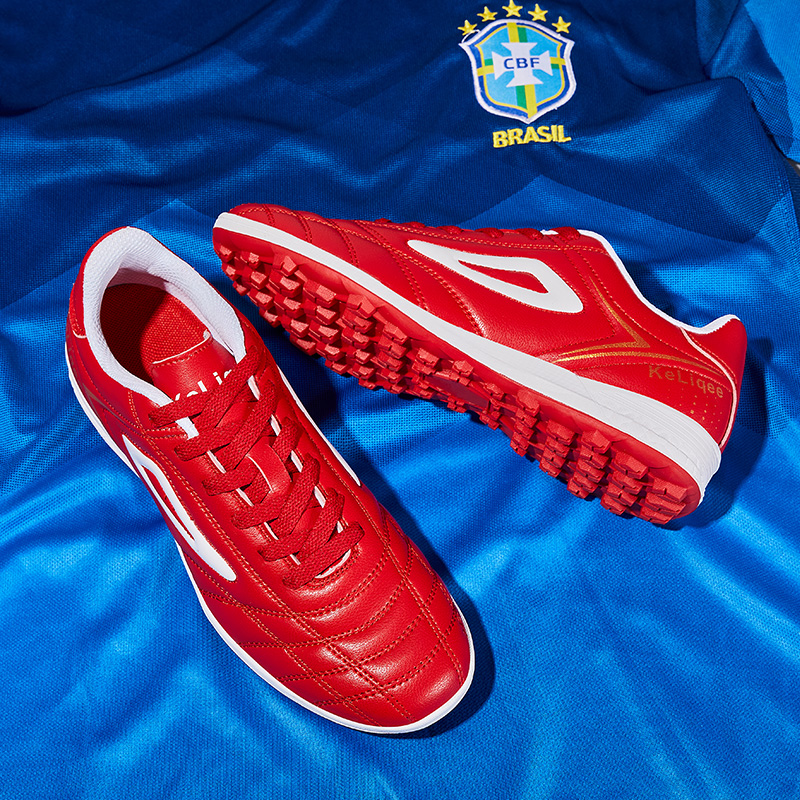 Indoor Soccer Shoes Children Boys Flat Bottom Boy Girl Five People Make Tf Crushed Nails Ag Short Nails Training Shoes Female Elementary School Kids 