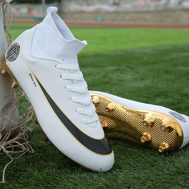 Professional children's student football shoes male tf broken nails high-top long nails non-slip competition children's training special female ag nails