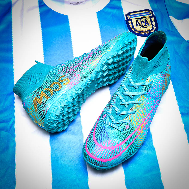 Soccer shoes men's broken nails tf short nails high-top adult pupils children's long nails professional game training for boys