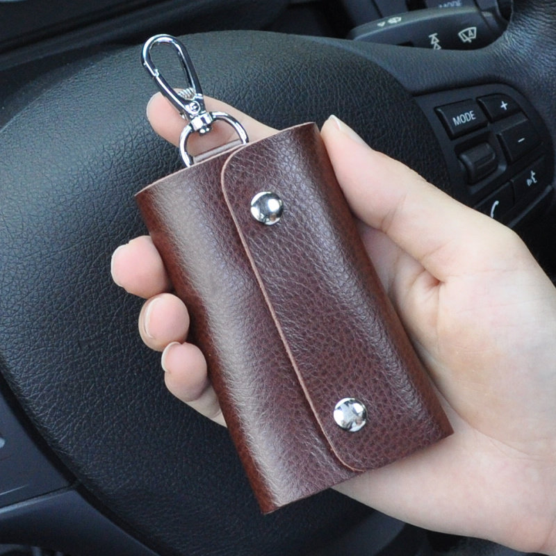 Men's Brief Key Bag Genuine Leather Key Buckle Woman Key Bag Korea Practical Mini Key kit versatile and cute