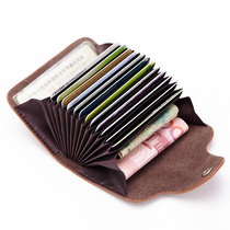 Male documents bag genuine leather multifunction woman small fit card bag small and integrated driving license leather cover sleeve mini hand grab