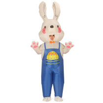 Screw up the Easter Bunny inflatable clothing Dew Face Color Egg Braces Rabbit Show Costume for Halloween Cartonin Occasional Costume