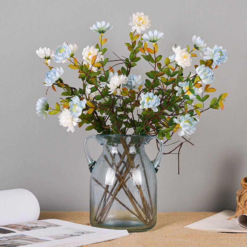 Glass vase transparent water raising rich and expensive bamboo hanging bell Lily Flower Bottle Pendulum with flower arrangement Dry flower Nordic Home-Taobao