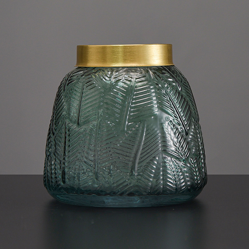 Nordic glass vase hem Living room Creative Decorative Dry Flower Flower Arrangement Water Pewter Tabletop Light Lavish Flowers Bottle-Taobao