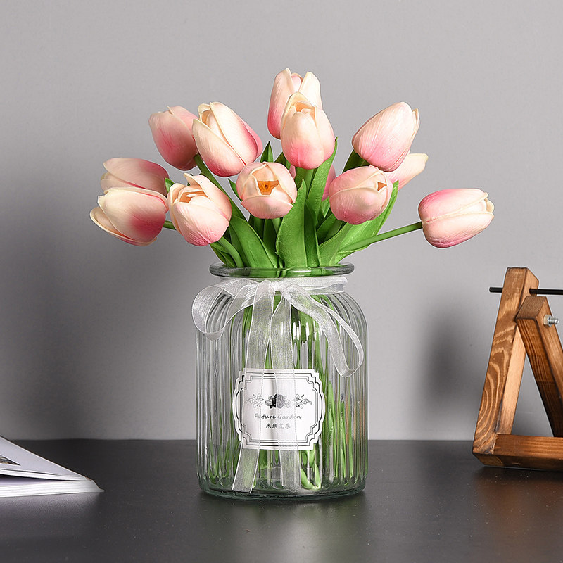 Tulip Emulation Floral Bouquet Decoration Flowers Living Room Hem modern minimalist table Flower Furnishing Flower Tea Table Floral-Taobao