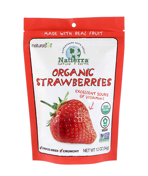 American Natures All organic freeze-dried strawberry blueberry raspberry crisp baby pregnant woman with no added ViC snacks
