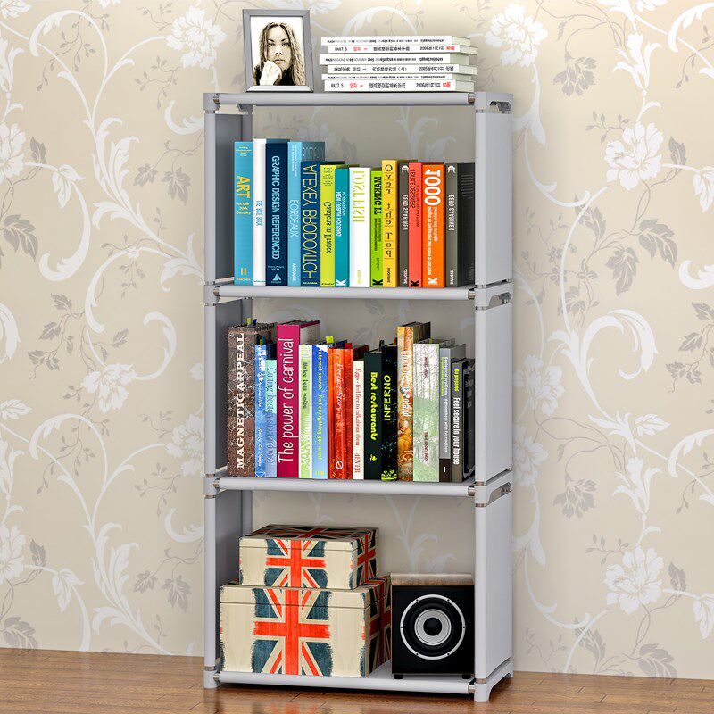 Removable vertical bookshelf cloth bookshelf bedside storage cabinet floor-to-ceiling books and newspapers creative primary and middle school students children's bookshelf simple