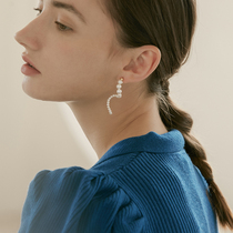 pn pearl earrings 2021 New Tide allergy temperament special earrings ins Wind earrings female