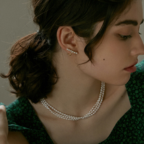 Necklace female light extravagant niche temperament choker thyroid postoperative cover wearing multi-layer Pearl ins choker