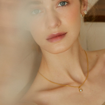 pn Necklace Female niche brand design lock pendant jewelry stacked wearing hypoallergenic choker non-fading choker