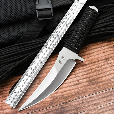 Sharp Knife Outdoor Small Knife Straight Knife Army Knife Open Blade Knife anti-body cold weapon Tritium Gas Knife with a small knife