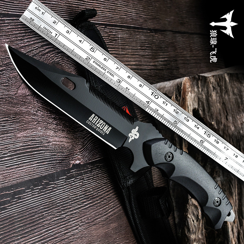 Knives Self-defense Cold Weapon Straight Knife Special Forces Knife Sabre Wolf Knife Geometry Knife Tritium Air Knife Blade