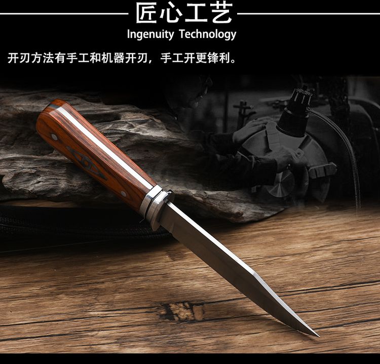 Tritium Knife Portable Wolf Knife thẳng Dao Edged Dao tự vệ Vũ khí lạnh Ngoài trời Sabre Lực lượng đặc biệt Dao - Công cụ Knift / công cụ đa mục đích