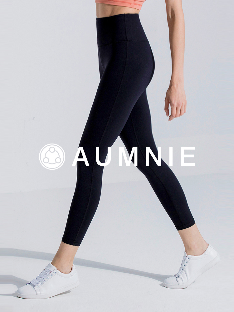 AUMNIE AUMNIE high waist nine-point pants Quick-drying tight hip naked breathable fitness sports casual YOGA PANTS