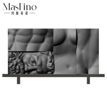 Masfino Italian Light Luxury Living Room Creative Solid Wood Face Locker Master Design Cabinet