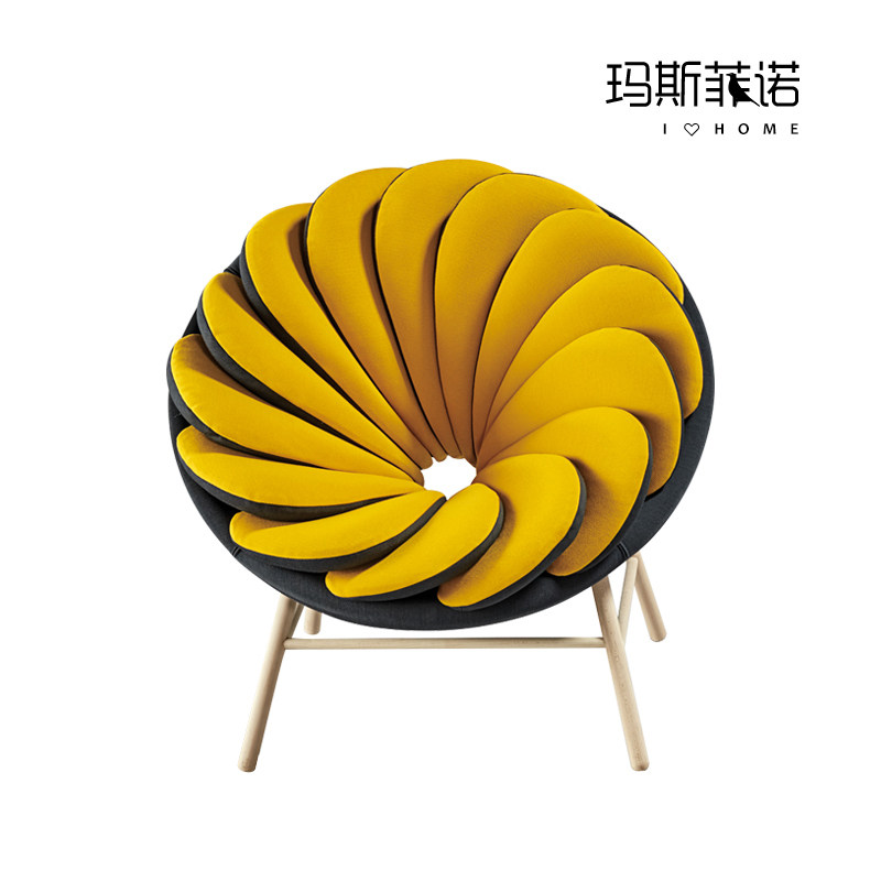 Masfino Nordic Modern Creative Design Villa Living Room Leisure Chair Solid Wood Single Chair