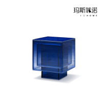 MSFN Modern Light Extravaganza Designer Creative Square Box Acrylic Blue Transparent Gradient Tea Room Party Few Decorations