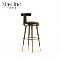 Masfino Modern Creative Bar Bar Bar Chair Simple Fashion Household High Stool Backstool Designer