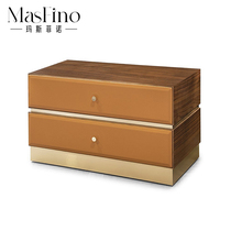 Masfino Italian Light Luxury Bed Cabinet Limited Material Bedroom Cabinet Cabinet Sample Room