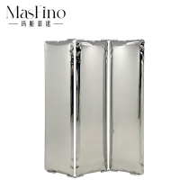 Masfino Furniture Stainless Steel Dressing Mirror Creative Screen Adornment Pendulum with light and upscale full body mirror mesh red