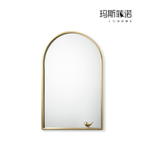  MSFN Modern retro stainless steel bird portrait wall-mounted bust mirror Living room Bedroom Cloakroom full-length mirror