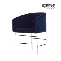  MSFN) Nordic simple single leisure chair Balcony small sofa Bed and breakfast model room fabric sofa chair