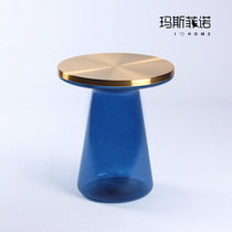  MSFN ▏Brass edge Nordic designer round several types of wild coffee table Practical living room residential furniture