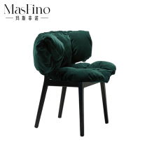Masfino Nordic Living Room Household Soft Bag Art Backchair Simple Leisure Edra Velvet Chair