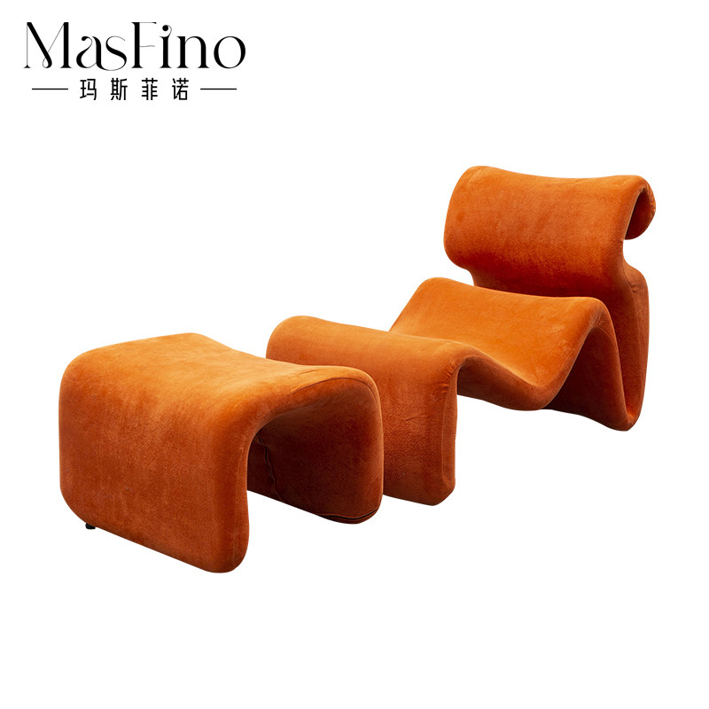 Masfino Minimal Creative Abstract Leisure Chair Nordic Modern Living Room Bedroom Sofa Chair Art Feel