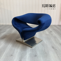 Masfino Morden Modern Light Lavish Creative Curve Shape Line Profiled Single Casual Chair Home Villa