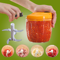 Manual hand-pulled cut of the minced garlic stirring dumplings Stuffed Vegetable chili Chili Cuisine Machine Wringing Meat for Home Instrumental Small