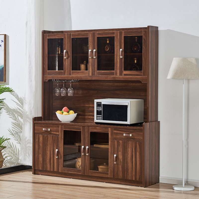 New Chinese Dining Side Cabinet Wine Cabinet Combined Living Room Multifunction Home Minimalist Modern Solid Wood Frame Locker-Taobao