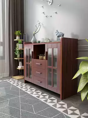 Tea cabinet solid wood sideboard living room wine cabinet modern simple multifunctional kitchen dining room cabinet office storage cabinet