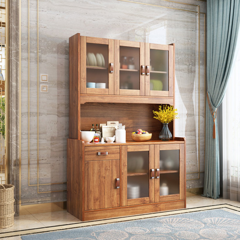 Dining Cabinet Wine Cabinet Minimalist Modern Living Room Bowls Tray Cabinet Kitchen Cabinet Side Cabinet Solid Wood Color High Cupboard Containing Cabinet Tea Water Cabinet
