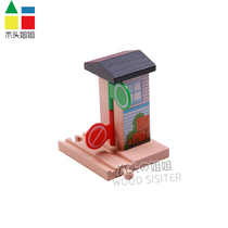 Traffic light wooden track accessories compatible with wooden magnetic train and IKEA rice rabbit track
