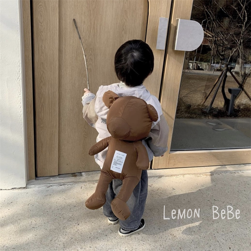 South Korea Ins Child Package Small Bear Gongzai Single-Shoulder Bag Fashion Cute Baby Sloped Satchel Bag Little Girl