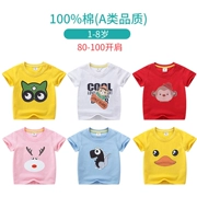 Áo thun ngắn tay cho bé 2018 Mùa hè Lớp A Phim hoạt hình Cậu bé mùa hè Top 3 Cotton Baby Girls Casual nửa tay áo