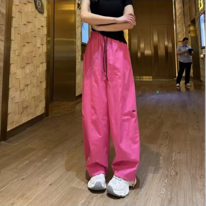 Elastic Drawstring Wide-Leg Quick-Dry Pants for Women, Summer Thin American-Style Ice Silk Sun-Protective Scimitar Pants, Jogger Cargo Sports Pants Elastic Drawstring Wide-Leg Quick-Dry Pants for Women, Summer Thin American-Style Ice Silk Sun-Protective Scimitar Pants, Jogger Cargo Sports Pants