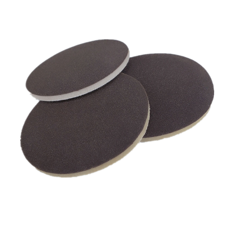 6-inch back suede sponge sandpaper 150MM round sandpaper car arc surface painted face plastic ABS polished polished thickness 5mm 