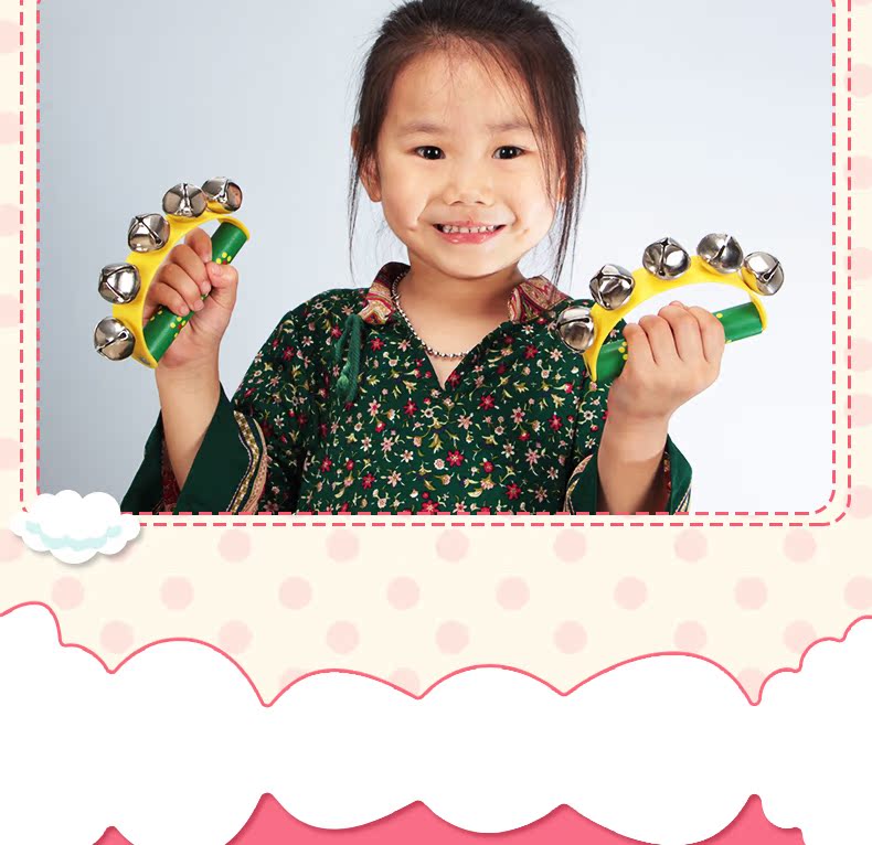 [allison Aisen] chuỗi tay Suzuki xử lý nhạc cụ gõ mẫu giáo mầm non - Đồ chơi nhạc cụ cho trẻ em trống đồ chơi