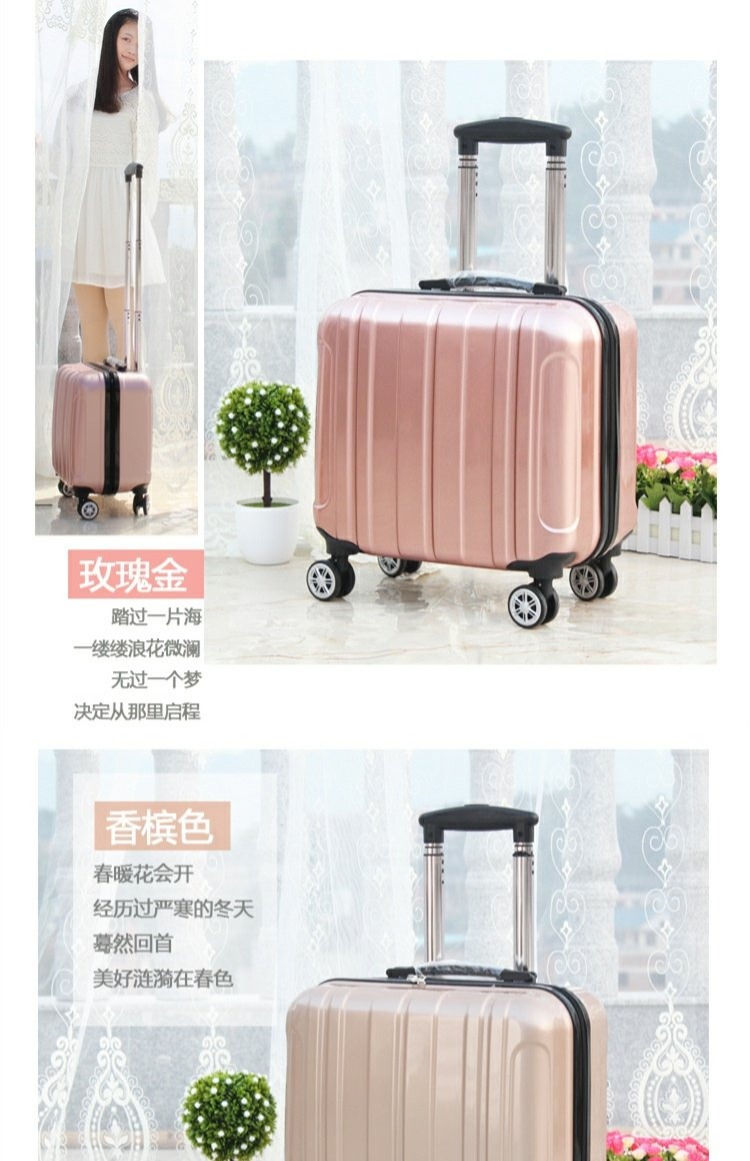 Logo tùy chỉnh 18 inch caster vali nhỏ nữ xe đẩy trường hợp nam lên xe khung vali học sinh hành lý trẻ em vali lock and lock
