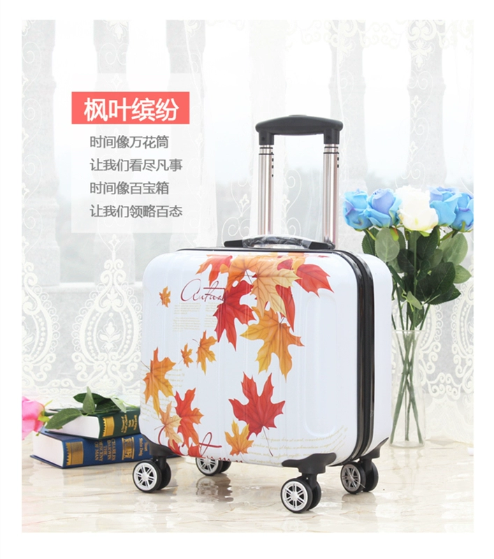 Phiên bản nâng cấp tùy chỉnh 18 inch phổ biến bánh xe nhỏ trường hợp xe đẩy nữ vali nam máy tính vali hộp học sinh nội trú vali kéo trẻ em